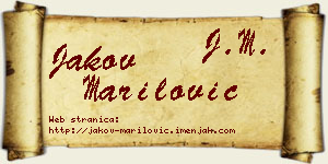 Jakov Marilović vizit kartica